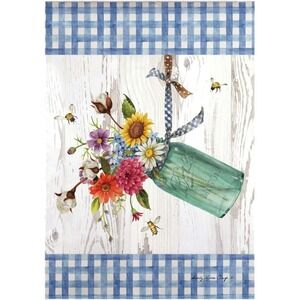 Briarwood Lane Garden Flag Unisex 12.5x18 Blue New Floral Farm Fresh Indigo